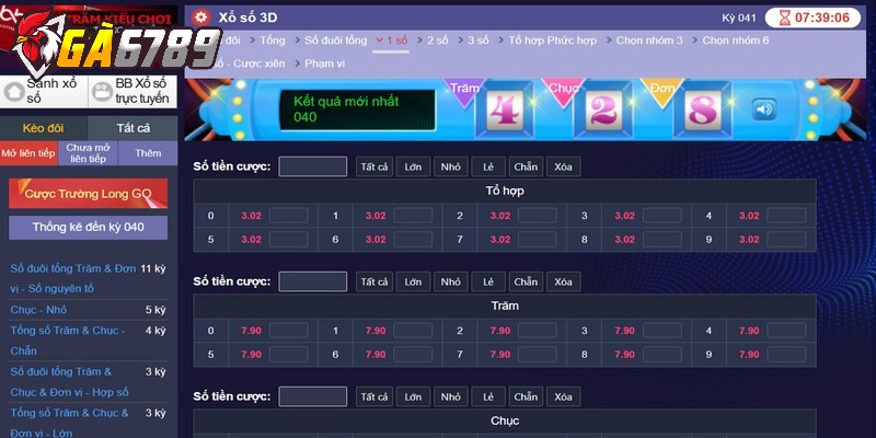 Xổ số GA6789 - Sân chơi gây bão trên thị trường giải trí 2 Tỷ lệ trả thưởng trong sảnh xổ số rất cao lên đến 1:99